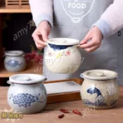 ✔豬油罐✔ 廚房裝豬油罐家用陶瓷耐高溫不炸裂辣椒油罐油潑辣子調味罐大鹽罐