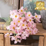 【1.3萬人收藏】廠家格桑花批發10頭波斯菊菊花仿真花家居裝飾婚慶假花DY-435