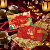 新年卡片 過年卡片 春節卡片 福字 祝福小卡 花束卡片 新年禮盒卡片 (可客製)
