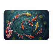招財開運 軟式珪藻土吸水地墊 60x40cm 年年有餘