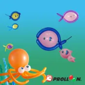 【大倫氣球】海洋世界 小魚 眼睛 貼紙 Eyes Stickers(不含氣球) 氣球 動物貼紙(260、360)長條氣球