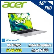 Acer 宏碁 Swift Lite SFL16-31P-C868 16吋輕薄特仕筆電(Intel N150/8G/512 SSD/W11)