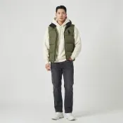 Polo Ralph Lauren RL 熱銷刺繡大馬連帽羽絨背心-墨綠色