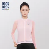 【VM.Plus】ROCKBROS 天路防風背心(女) 自行車車衣 騎行服/ 剩L尺寸粉色 〈雙開拉鏈-有後口袋〉