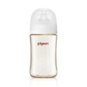 (店+)【Pigeon 貝親】第三代母乳實感PPSU奶瓶240ml(純淨白/寬口奶瓶；寶寶共和國)
