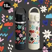 【Hydro Flask】DayDream 18oz/532ml 寬口 吸管 保溫瓶 附瓶套 星夜黑 夢幻白 吸管杯
