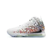(店+)【NIKE 耐吉】BQ3178-100 Nike Lebron 17 EP Air Command Force 詹姆斯 防滑耐磨回彈 中幫 實戰籃球鞋 男款 白 國內版 nike男鞋 男運動鞋