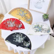 Flamenco佛朗明哥9英寸23公分折扇 木扇子 可折叠 舞蹈扇子 拍照扇子 漢服扇小扇空谷幽蘭