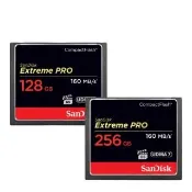 【SanDisk 晟碟】全新加速版 128GB Extreme Pro CF 記憶卡 4K支援(最高讀速160MB/s 有限永久保固)