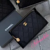 💕Adorable💕【CHANEL Beauté】香奈兒美妝VIC生日禮🎁黑絲絨格紋山茶花手拿包/收納包/手機包/長夾
