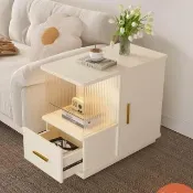 巨匠 沙發邊几 60*30公分 沙發邊桌 可移動茶几 小戶型茶臺 小推車置物架 臥室床頭邊櫃