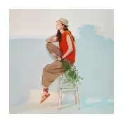 【Le Polka】立體造型繭型寬褲-女