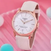 TISSOT天梭 官方授權 杜魯爾系列 典雅機械腕錶-玫瑰金x米 錶 手錶 送禮 34mm/T1392073603100