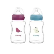 【US BABY 優生】真母感玻璃奶瓶寬口徑L-240ml(玻璃奶瓶 奶瓶 嬰兒奶瓶)