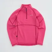 【ADISI】女Power Stretch pro半門襟保暖上衣 AL2421004 帕洛瑪粉 S-L(刷毛 四面彈性 吸濕 快乾 透氣)