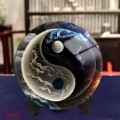 🔥下殺+免運🔥 道法自然陰陽太極圖家用供奉中堂闇堂擺件陰陽兩儀太極圖扭轉乾坤