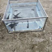 加強雙層支架全透明魚池防水布養殖加厚養魚箱帆布蓄水池水池刮布