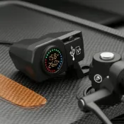 機車USB充電器 39W QC3.0 PD Type-C,附數位電壓錶與溫度計