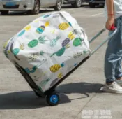 購物車 拉貨手拉車輕便買菜購物小推車折疊便攜家用行李載重王拖車 【摩可美家】