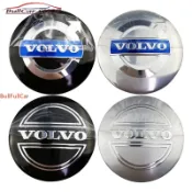 4片 鋁製 56mm 於沃爾沃 Volvo 汽車車標輪轂貼 改裝輪轂貼標 輪轂中心蓋裝飾貼車輪輪胎貼紙輪轂蓋貼 XC60