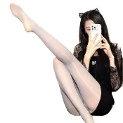 【sexbaby99】360無縫襠防勾絲高腰收腹油亮極光絲襪-淺灰色(襪子_絲襪_情趣絲襪_褲襪_開襠絲襪)