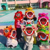 ❤️好物推薦🔥塑料兒童舞獅子道具套裝 舞獅頭鼓2-14歲幼兒園表演小獅頭玩具6寸