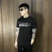 美國百分百【全新真品】Calvin Klein 短袖 棉質 T恤 CK 上衣 T-shirt logo 短T 黑色/白色 CY24