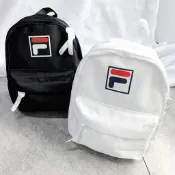 FILA BACKPACK LOGO 黑 白 紅 單F 尼龍 雙肩 迷你包 後背包 小包 肩背 零碼出清 DOT聚點