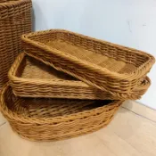 品質保證 備品籃 毛巾籃 麵包籃 仿編織藤籃 可水洗 飯店備品籃 藤籃 置物籃 長方籃 浴巾籃 菜籃 展示 展示籃