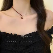 Sweet Love吊墜choker溫柔珍珠鎖骨鏈女韓版個性簡約細鏈配飾