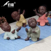 協貿國際日用品生活3館 禪意和尚茶童小沙彌紫砂可養功夫茶寵物小擺件茶蟲茶桌精品裝飾
