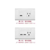 (店+)JYE中一❤️月光基本款單USB一接地插座、雙USB一接地插座蓋板組
