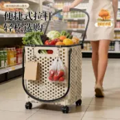 折疊菜籃車 買菜車 購物車 買菜購物車 便攜小推車 購物袋 可折叠購物車小拉車買菜籃子便捷拉快遞小推車收納臟衣籃