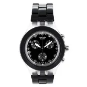 Swatch 三眼計時腕錶(黑)