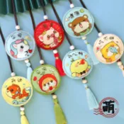 香包刺繡 香囊勞作材料包吊飾DIY材料包掛飾手做材料包掛件刺繡diy手作禮物手作減壓材料包