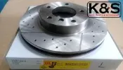 ● 凱興國際●全新YDL原廠規格打孔通風劃線碟盤 BMW寶馬 E36-325 前盤單片 286mm雙