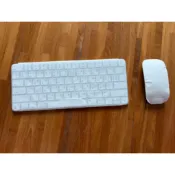 Mac隨附全新巧控鍵盤巧控滑鼠組無指紋辨識款。型號A2450 (鍵盤) / A1657 (滑鼠)
