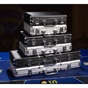德州撲克 籌碼碼箱 麻將 籌碼架 籌碼幣鋁箱 200片 300片 500片裝 可放直徑40mm 手提式籌碼箱