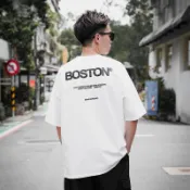《JRCSTORE》🇰🇷韓國BOSTON發泡細絨布短T