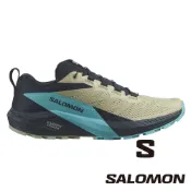 【SALOMON 法國】男 SENSE RIDE 5 野跑鞋『苜蓿綠/碳藍/藍』474585