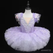 六一女童芭蕾舞裙兒童蓬蓬裙演出服幼兒公主紗裙天鵝湖舞蹈服元旦 4UBQ