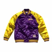【毒】NBA Big Face 2.0 “Colossal“ Jacket 緞面棒球外套 湖人 紫黃【APP下單10%回饋】