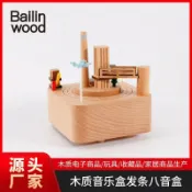轉機商店 【木質工藝】音樂盒 八音盒 發條音樂盒 旋轉木馬音樂盒 城市系列 客製化禮物 浪漫創意禮品 手工木製品 送禮首選 療癒小物