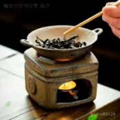免運 可開發票 陶瓷烘茶器 茶葉提香爐 醒茶器 粗陶溫茶爐炒茶器傢用瓦片老式複古加熱蠟燭燈醒茶烘茶茶葉提香器