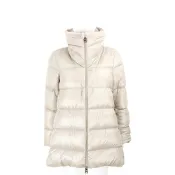 HERNO 皮草內裡立領香檳色絎縫羽絨外套