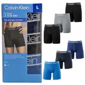 【CALVIN KLEIN】3件組 男彈性內褲 天絲竹纖維 涼感萊卡(CK男內褲 四角褲 合身 貼身 透氣)