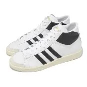 【adidas 愛迪達】休閒鞋 Jabbar HI 男女鞋 白 黑 金標 皮革 高筒 愛迪達(JI3445)