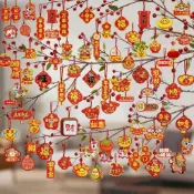 臺灣出貨🌈2026馬年福字吊卡小掛飾 春節過年裝飾 喜慶盆栽綠植吊飾 新中式新年裝飾品 春節 新年 過年 馬年