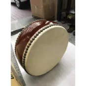 【華邑樂器80001】1.2呎太鼓-橡膠木+鼓棒 (專業出廠調音 高級水牛皮平太鼓 扁鼓 不含腳架)