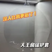 臺灣寄出 高檔PVC袋子大扇子圓形扇面套袋保護套扇面不含扇柄明星應援扇套 diy  輔料 材料包 DIY手工製作 手作材